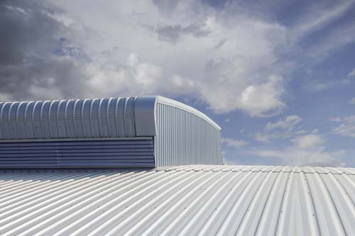 Commercial metal roof.