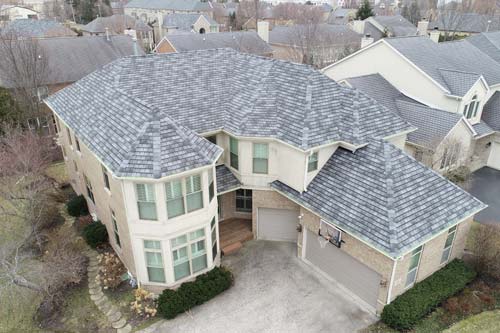 Arial view of mansion